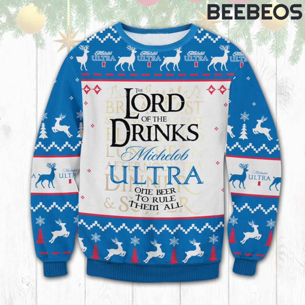 Michelob Ultra Lord Of The Rings Ugly Christmas Sweater