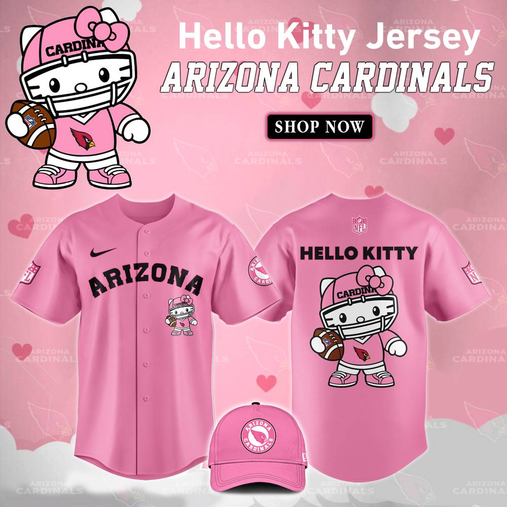 NFL Atlanta Falcons Hello Kitty Pink Baseball Jersey