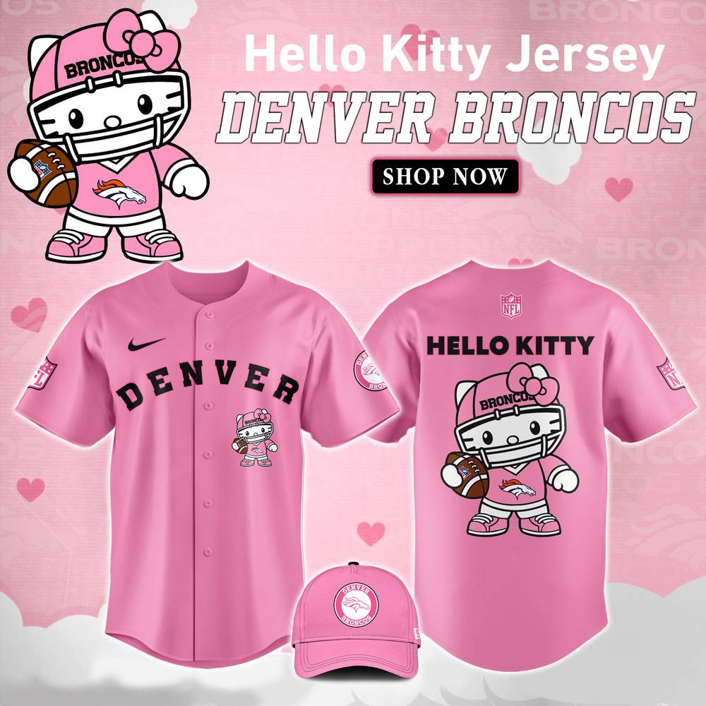 NFL Detroit Lions Hello Kitty Pink Baseball Jersey