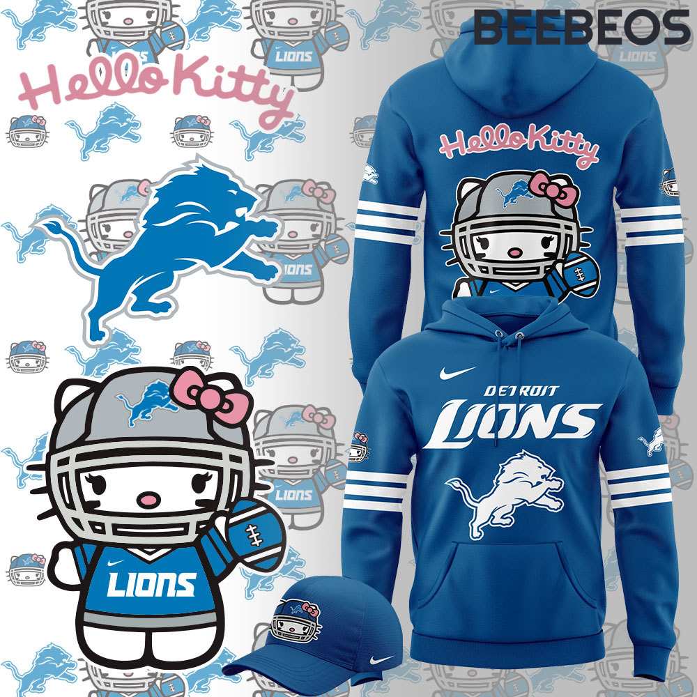 NFL Detroit Lions x Hello Kitty Hoodie Pants Cap