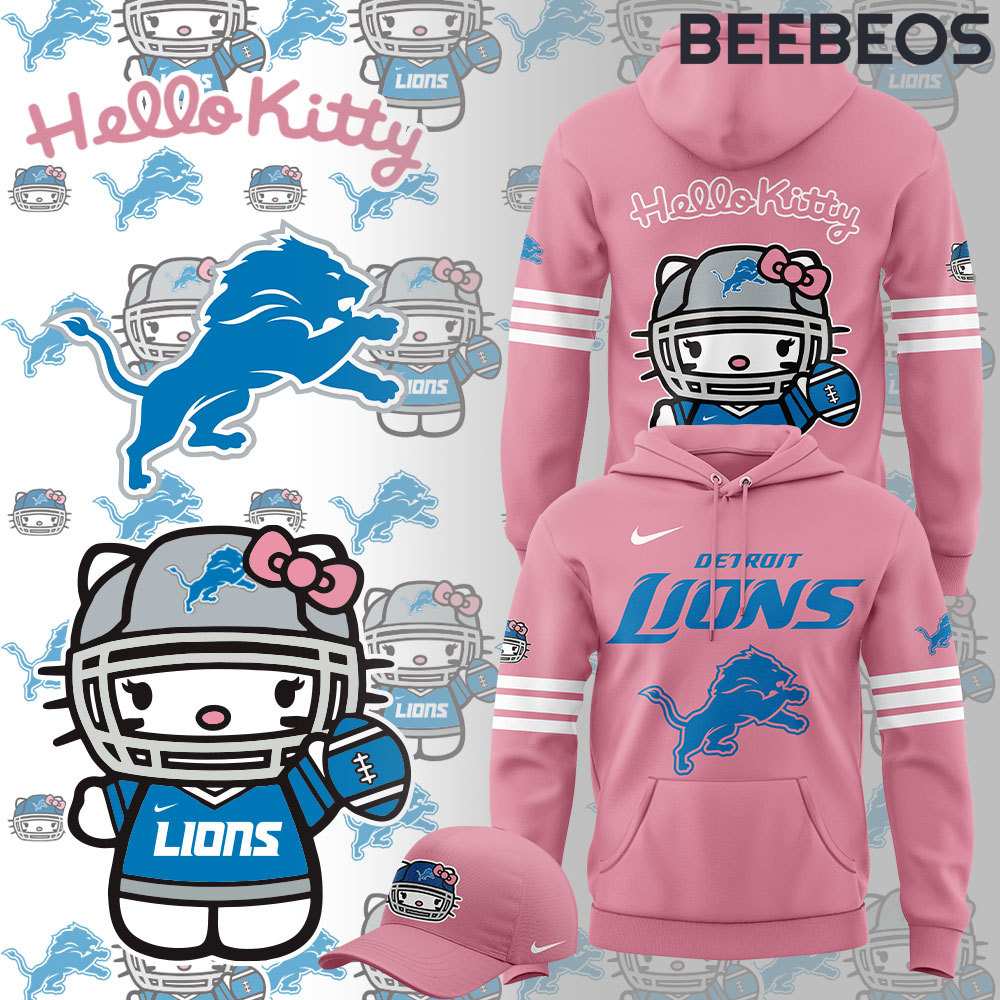 NFL Detroit Lions x Hello Kitty Hoodie Pants Cap