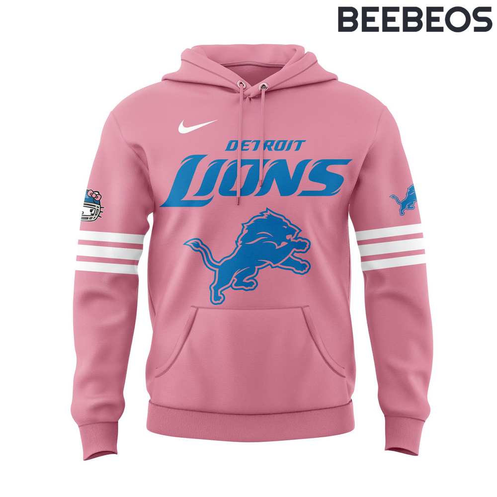 NFL Detroit Lions x Hello Kitty Pink Hoodie Pants Cap