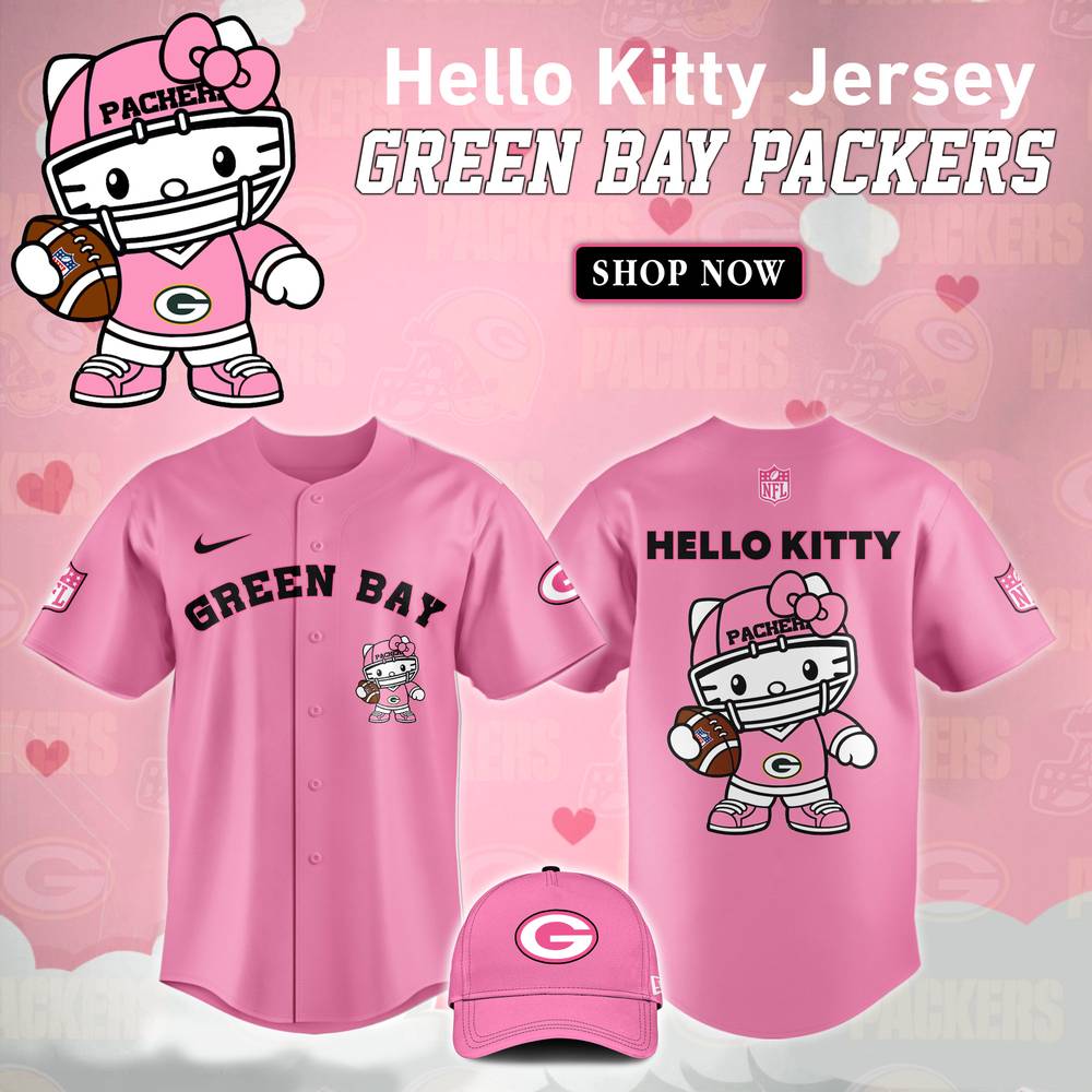 NFL Detroit Lions Hello Kitty Pink Baseball Jersey