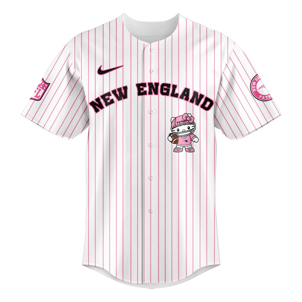 New England Patriots NFL Hello Kitty Stripes Jersey