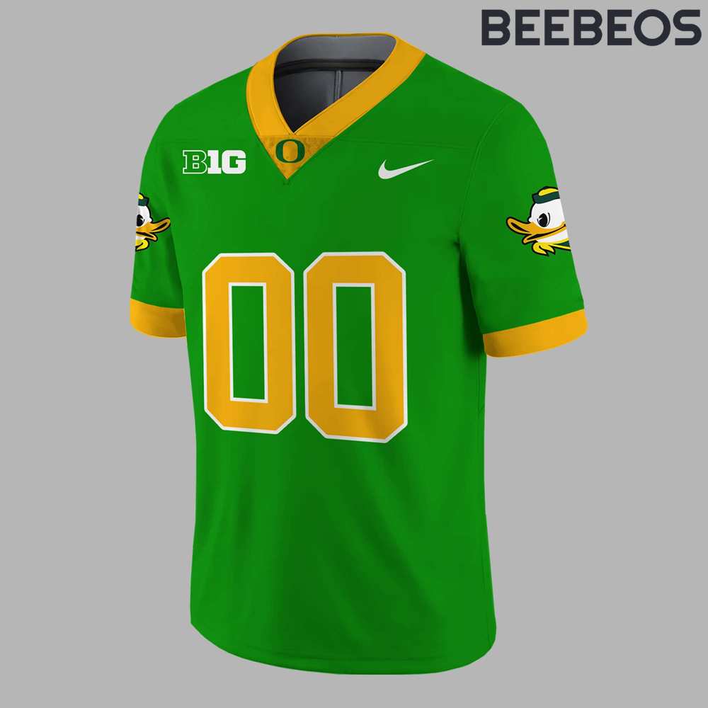 Oregon Ducks Gang Green Big10 Football Jersey