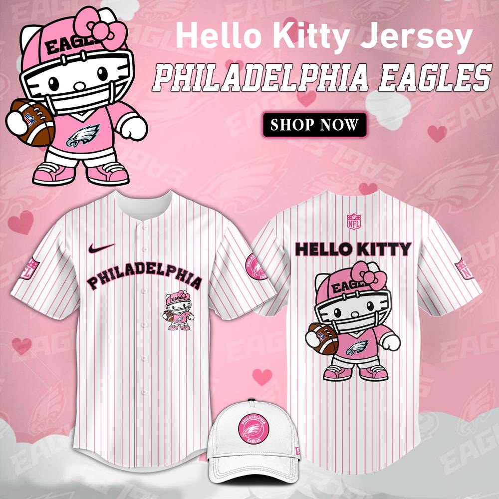 Philadelphia Eagles NFL Hello Kitty Stripes Jersey