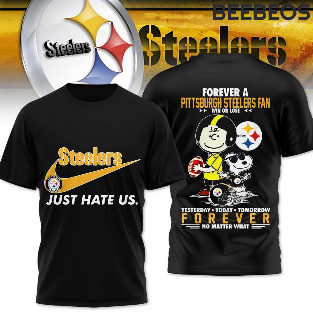 Pittsburgh Steelers Just Hate Us Snoopy T-Shirt