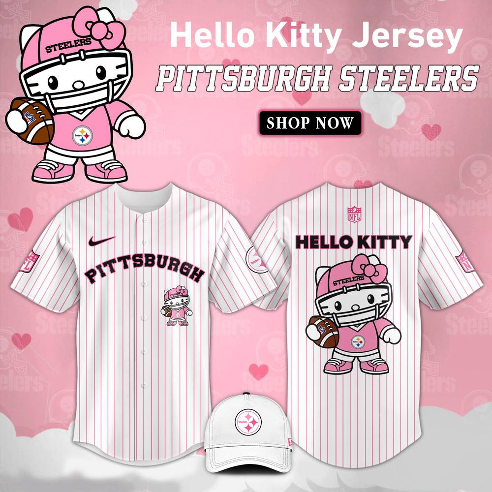 Pittsburgh Steelers NFL Hello Kitty Stripes Jersey