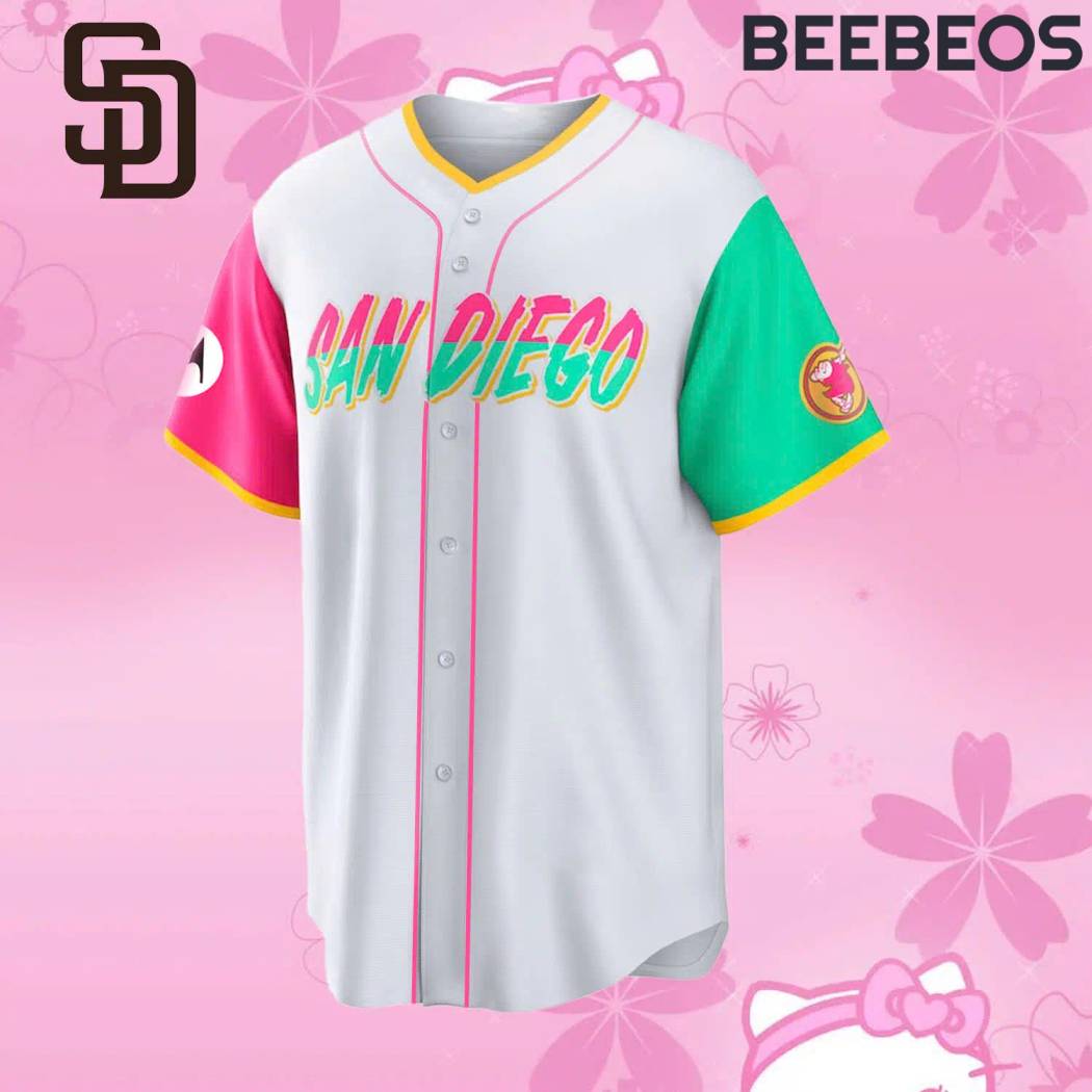 San Diego Padres Celebrate Hello Kitty’s 50th anniversary Baseball Jersey