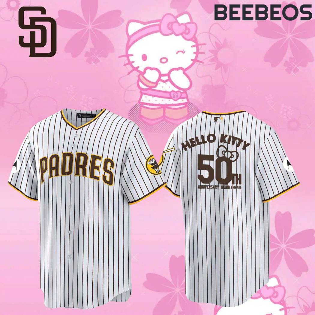 San Diego Padres Celebrate Hello Kitty’s 50th anniversary Baseball Jersey