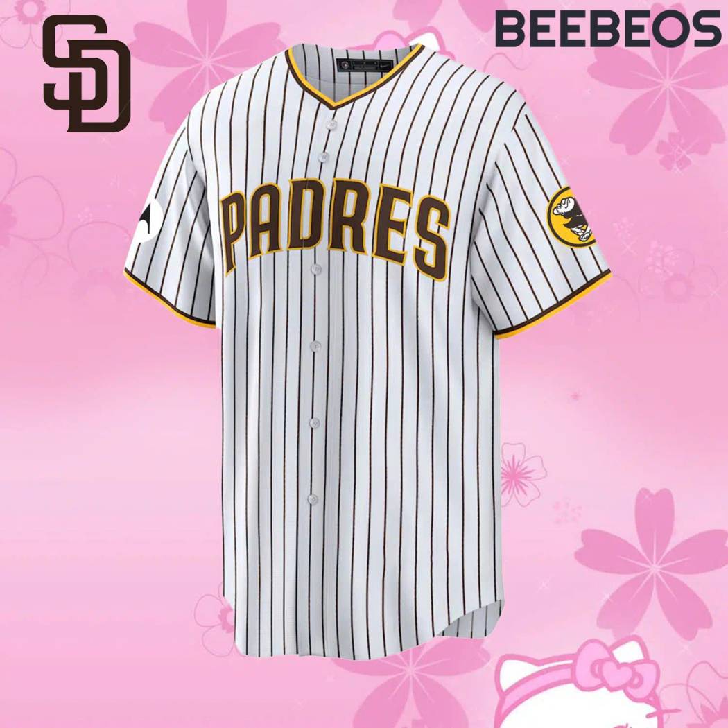 San Diego Padres Celebrate Hello Kitty’s 50th anniversary Stripes Jersey