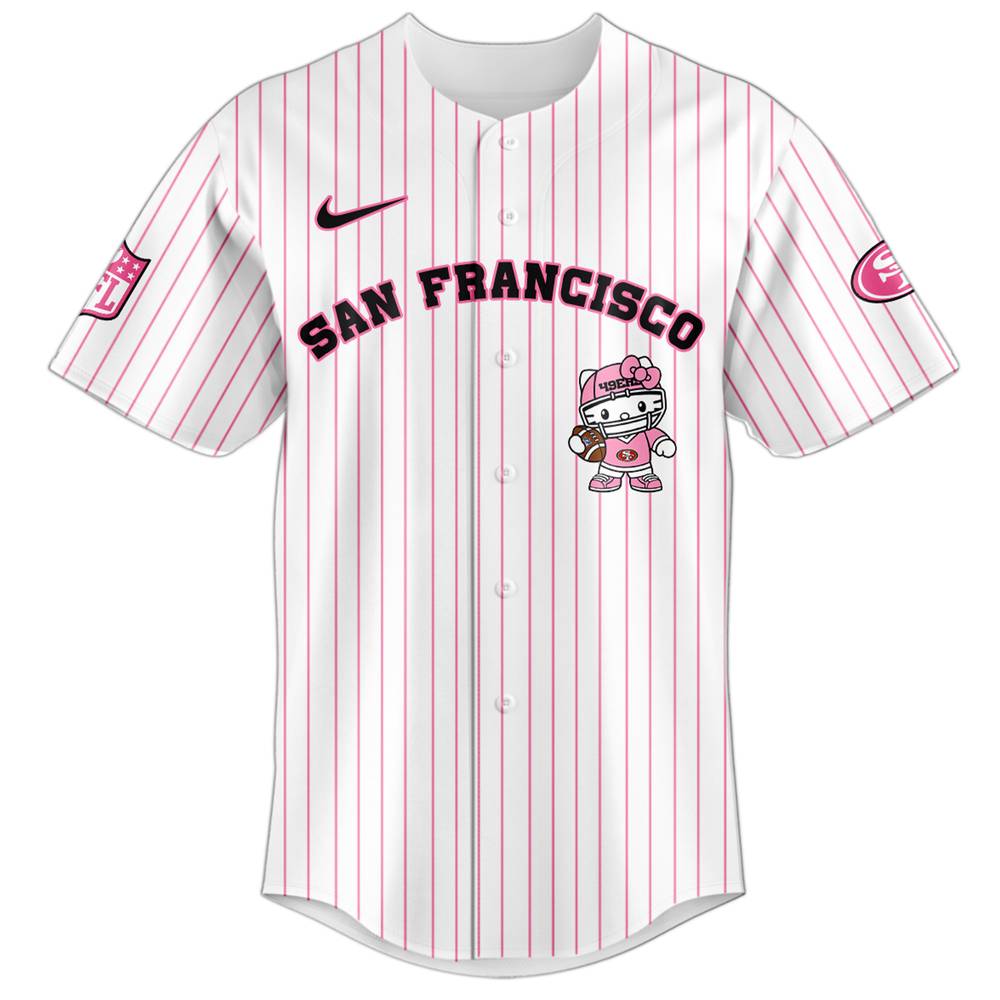 San Francisco 49ers NFL Hello Kitty Stripes Jersey