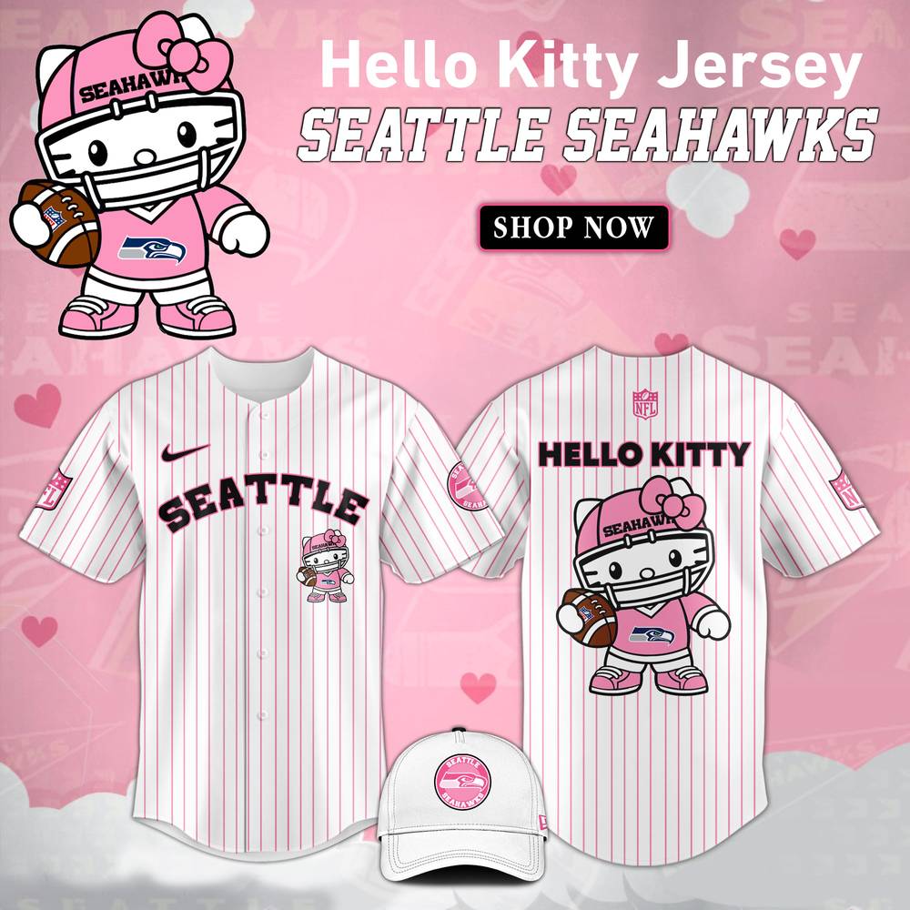 Seattle Seahawks NFL Hello Kitty Stripes Jersey