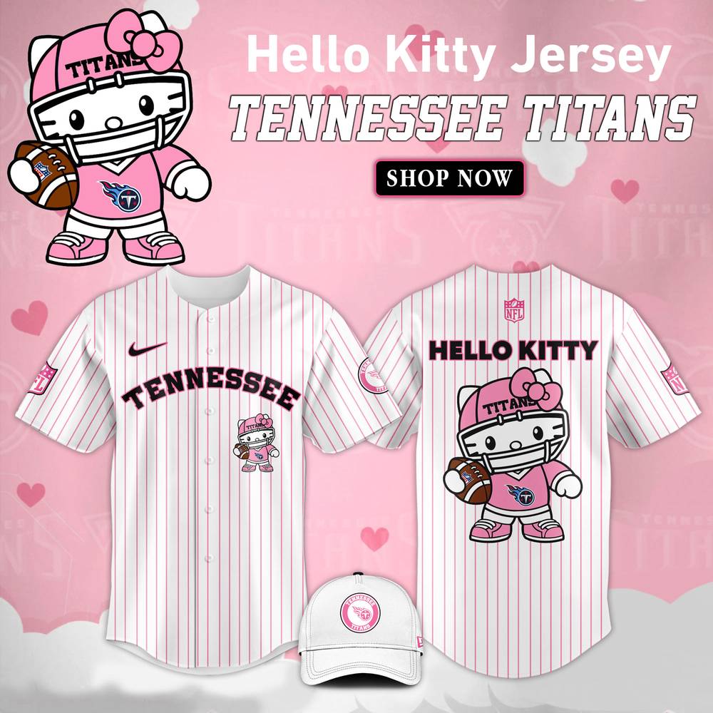 Tennessee Titans NFL Hello Kitty Stripes Jersey