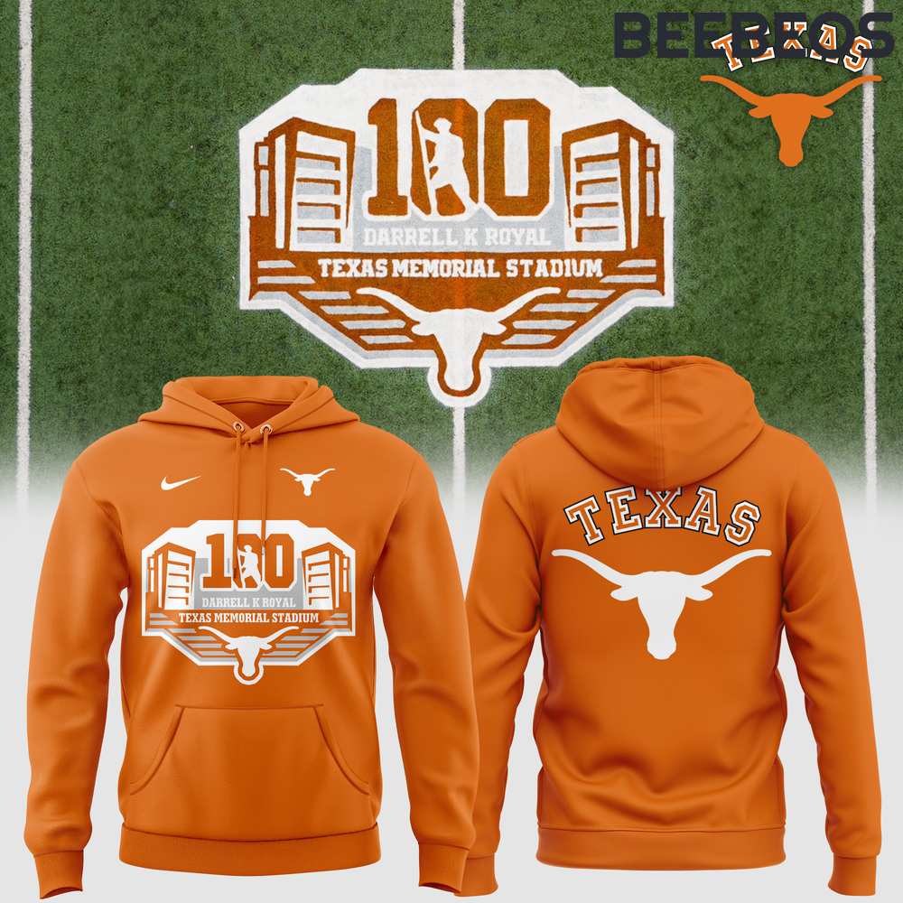 Texas Longhorns Celebrating 100 years of Darrell K Royal-Texas Memorial Stadium Hoodie