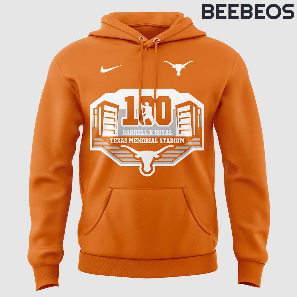 Texas Longhorns Celebrating 100 years of Darrell K Royal-Texas Memorial Stadium Hoodie