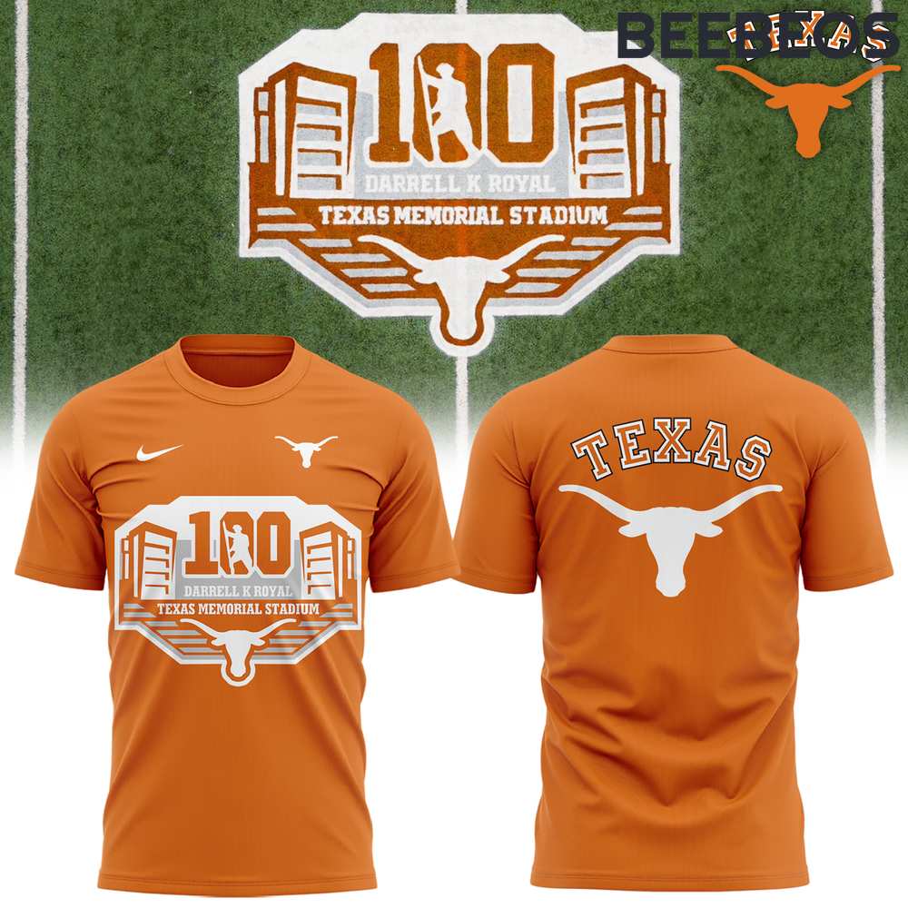 Texas Longhorns Celebrating 100 years of Darrell K Royal-Texas Memorial Stadium Tee