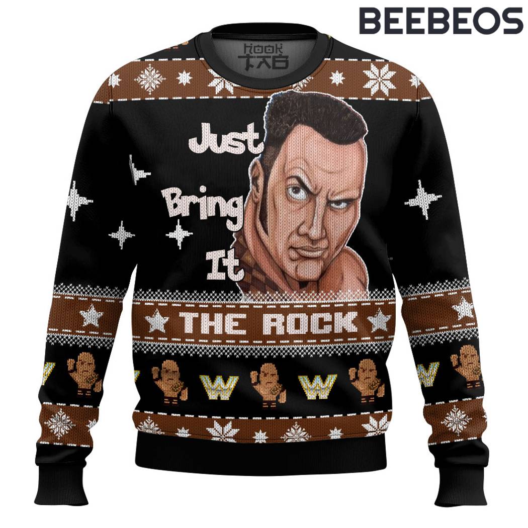 The Rock WWE Christmas Ugly Sweater