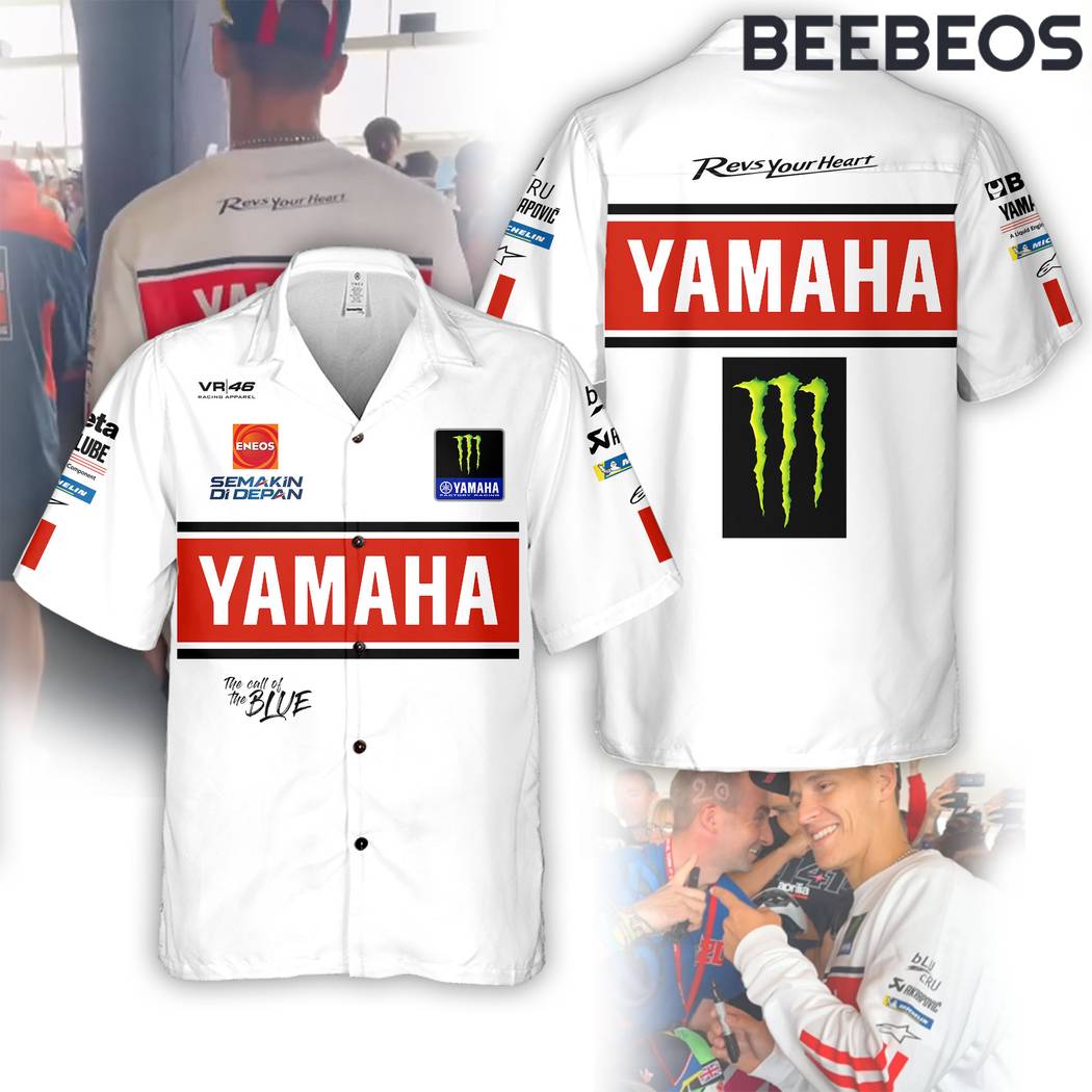 Yamaha Motor Racing x 75th MotoGP Hawaiian Shirt