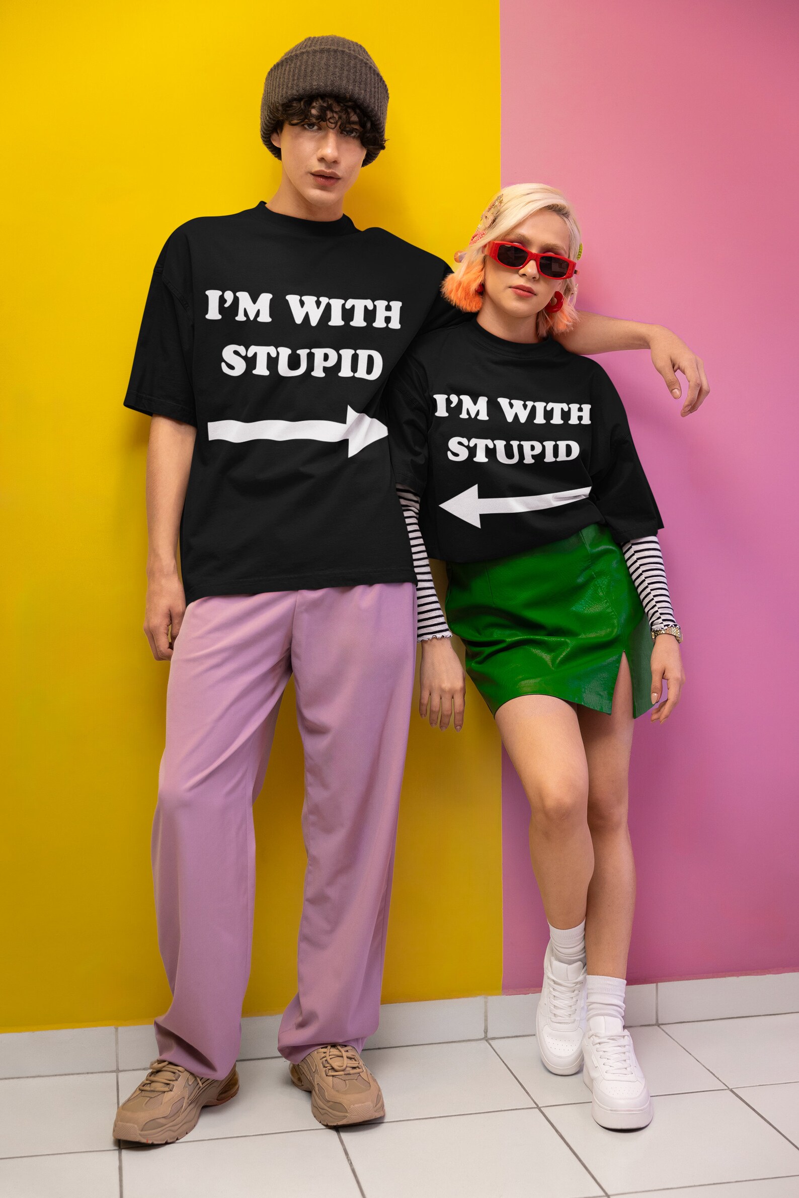 I’m With Stupid T-Shirt (set of 2)