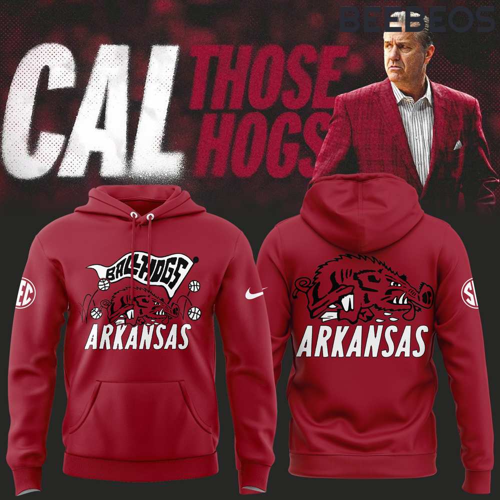 Arkansas Razorback Coach John Calipari Red Hoodie Pants Cap