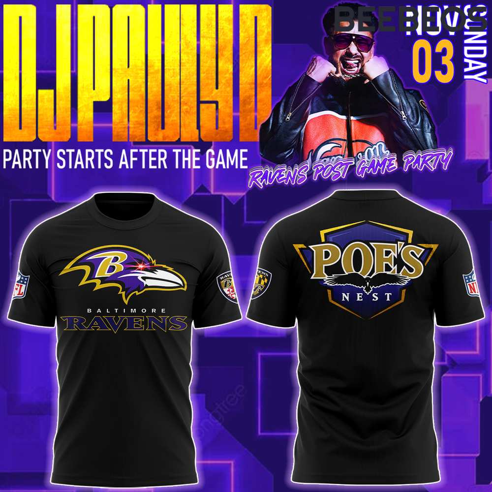 Baltimore Ravens 2024 Poe’s Nest T-Shirt