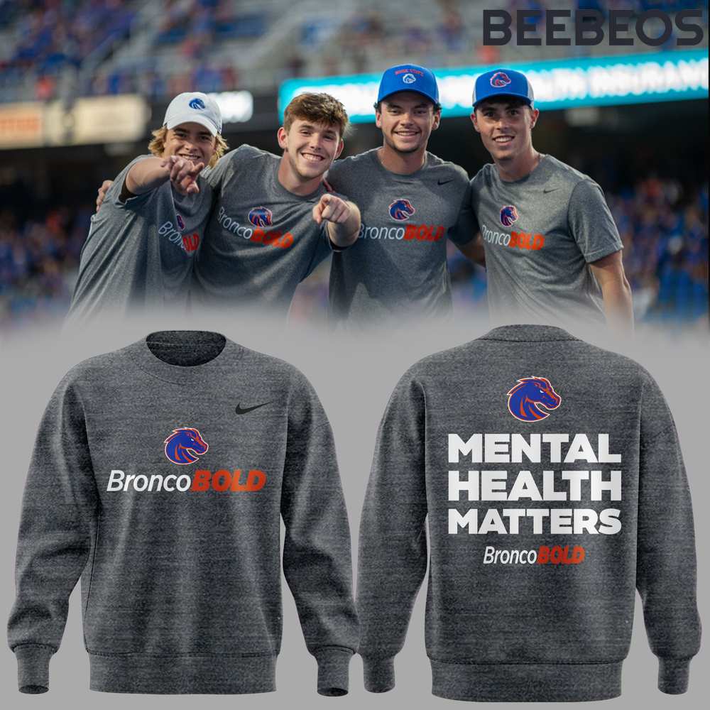 Boise State Broncos Mental Health Matters Grey Sweatshirt