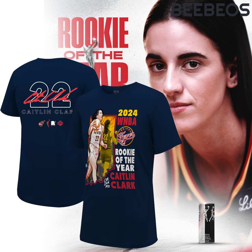 Caitlin Clark Black Indiana Fever 2024 WNBA Rookie of the Year Shirt