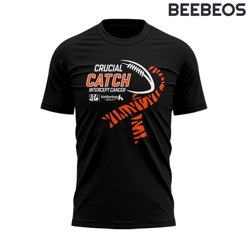 Cincinnati Bengals NFL Crucial Catch Intercept Cancer Tee