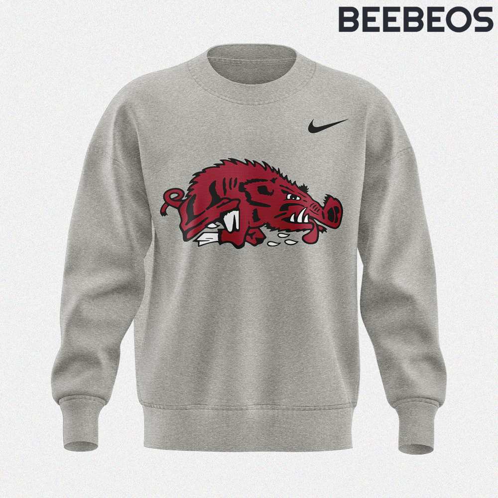 Coach John Calipari Arkansas Razorbacks Basketball Grey Sweatshirt