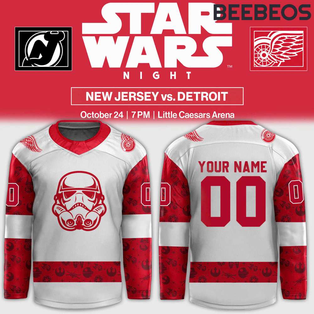 Detroit Red Wings x Star Wars Night Hockey Jersey