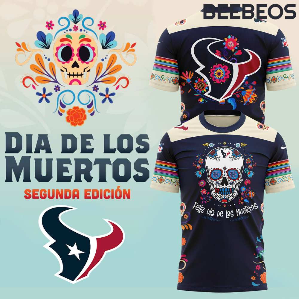 Houston Texans Dia De Los Muertos T-Shirt