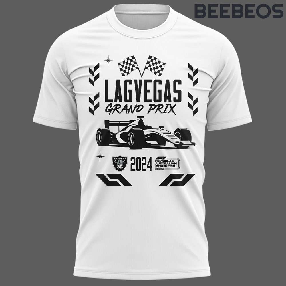 Las Vegas Raiders x Formula 1 Grand Prix 2024 Premium White Tee