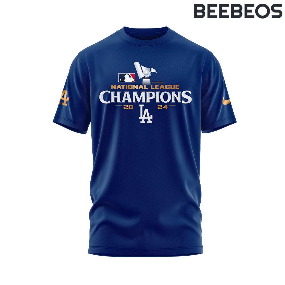 Los Angeles Dodgers 2024 National League Champs Blue T-Shirt