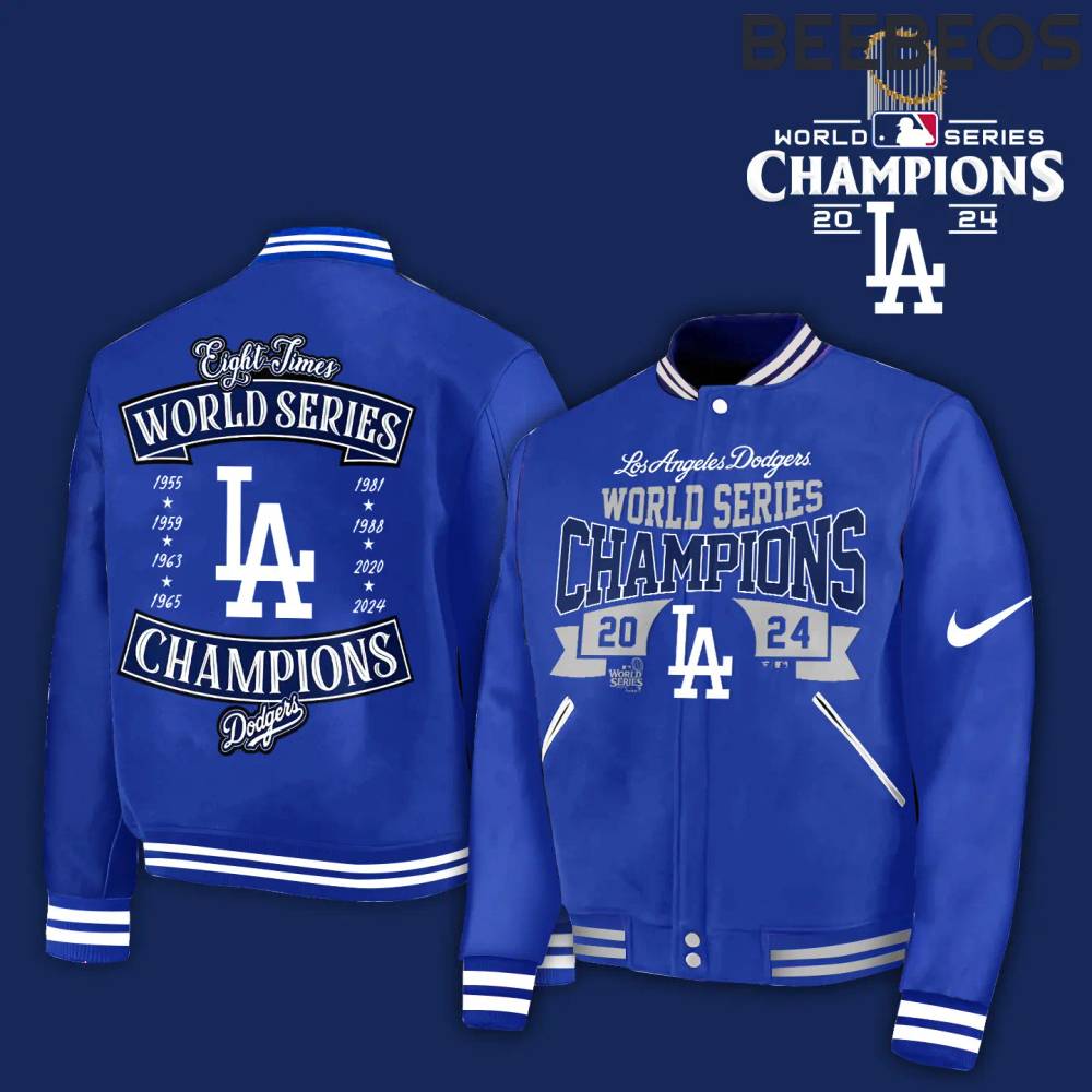 Los Angeles Dodgers 2024 World Series Champions Limited Edition Royal Blue Jacket