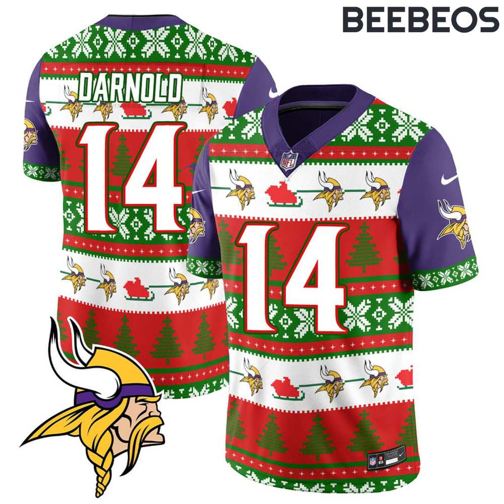 Minnesota Vikings 2024 Christmas Football Jersey