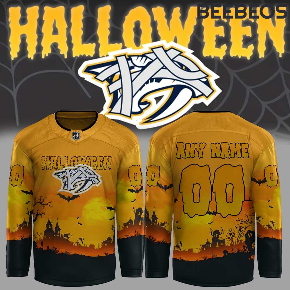 Nashville Predators Halloween 2024 Hockey Jersey