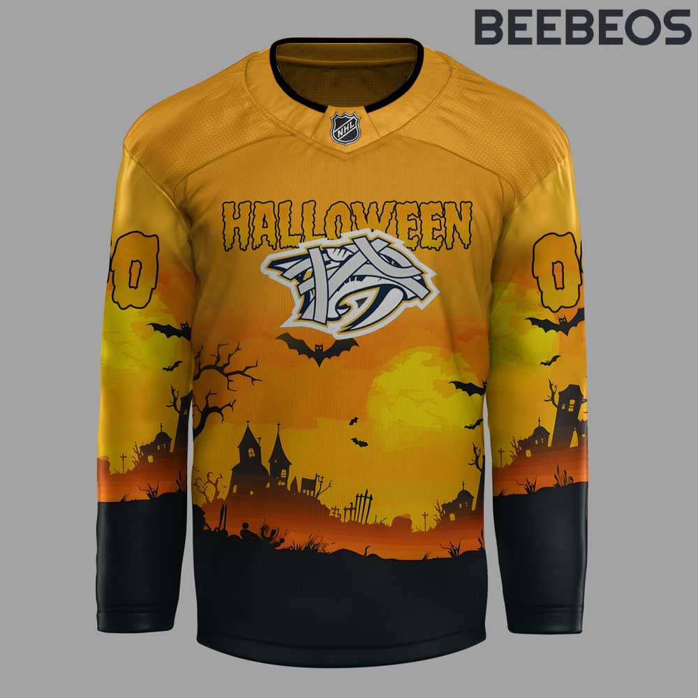 Nashville Predators Halloween 2024 Hockey Jersey