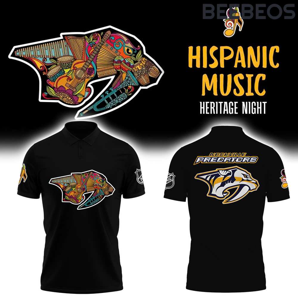 Nashville Predators Hispanic Music Heritage Night 2024 Polo Shirt