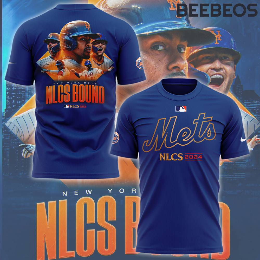 New York Mets NLCS Bound 2024 Black T-Shirt