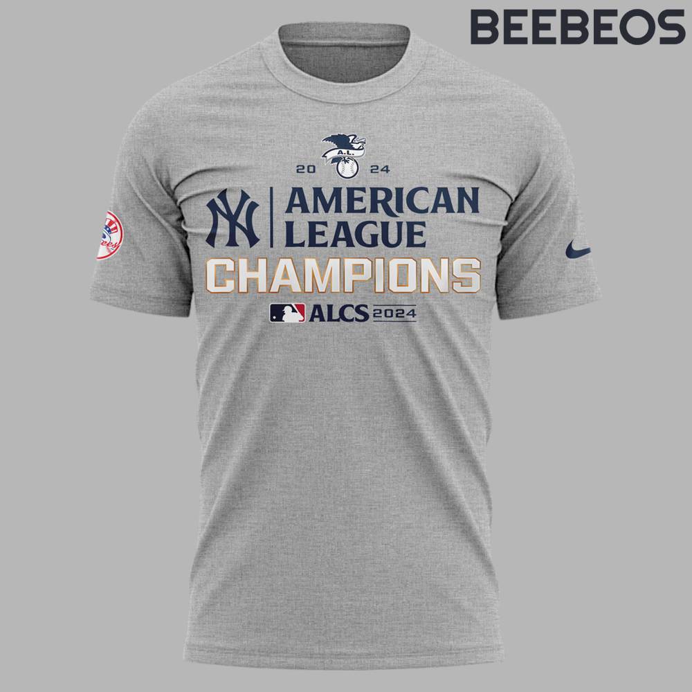 New York Yankees American League Champions 2024 Grey Shirt