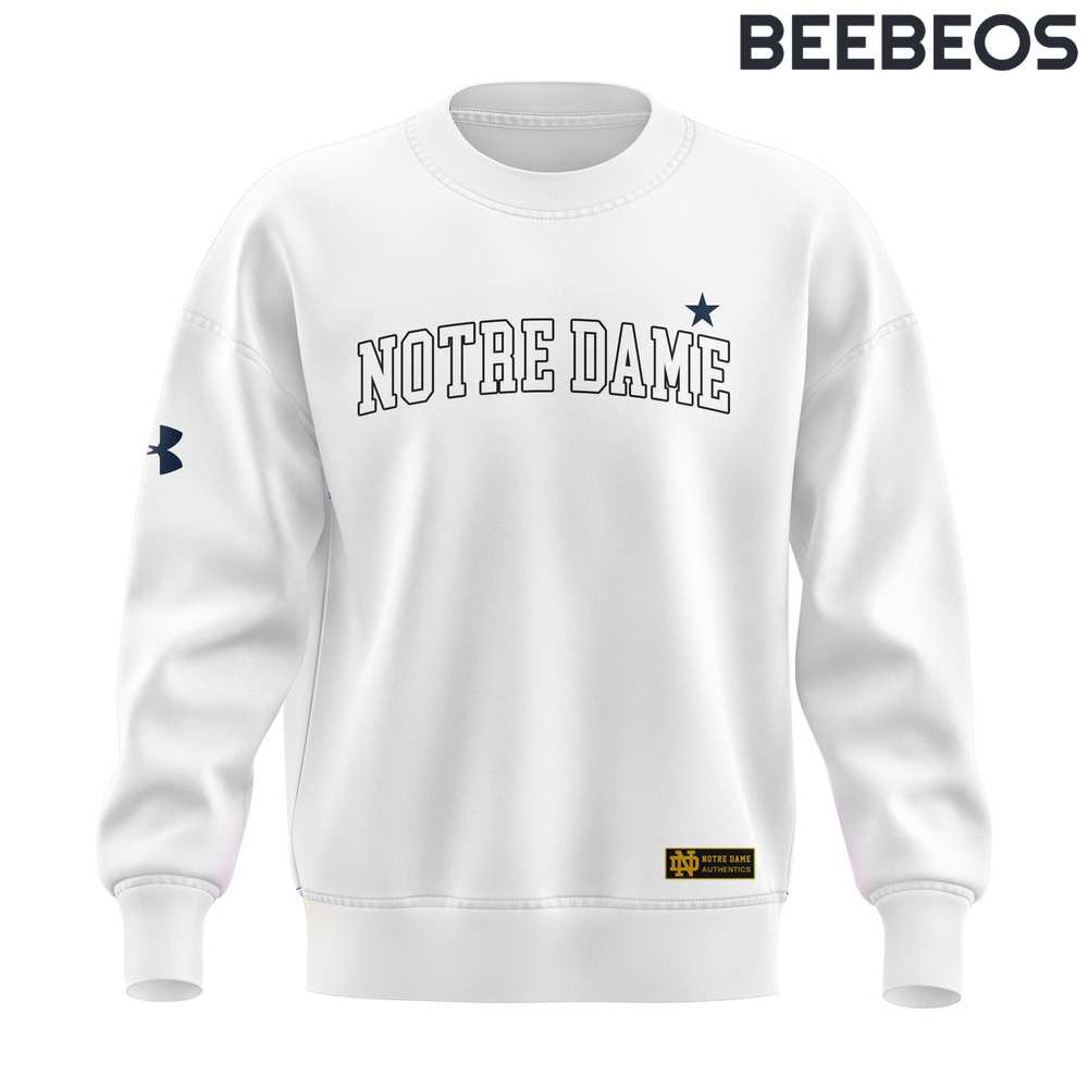 Notre Dame Fighting Irish x Marcus Freeman White Sweatshirt