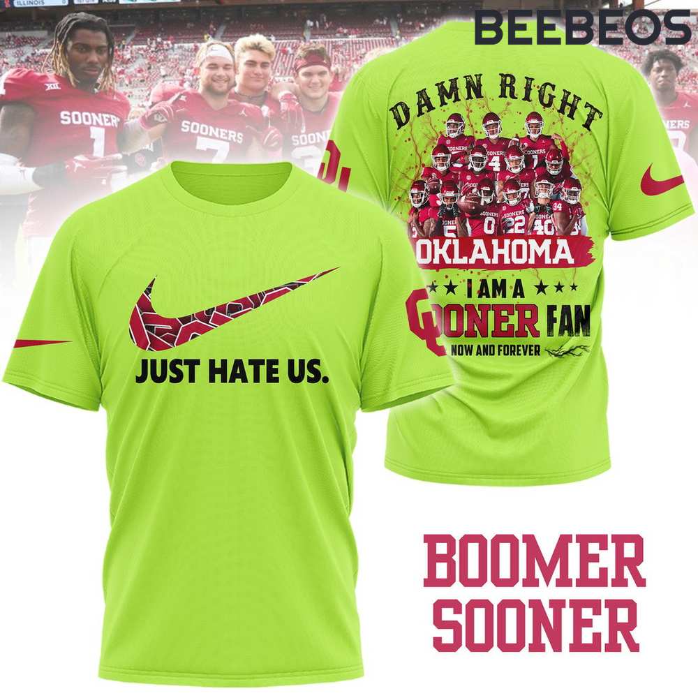 Oklahoma Sooners NCAA Just Hate Us T-Shirt