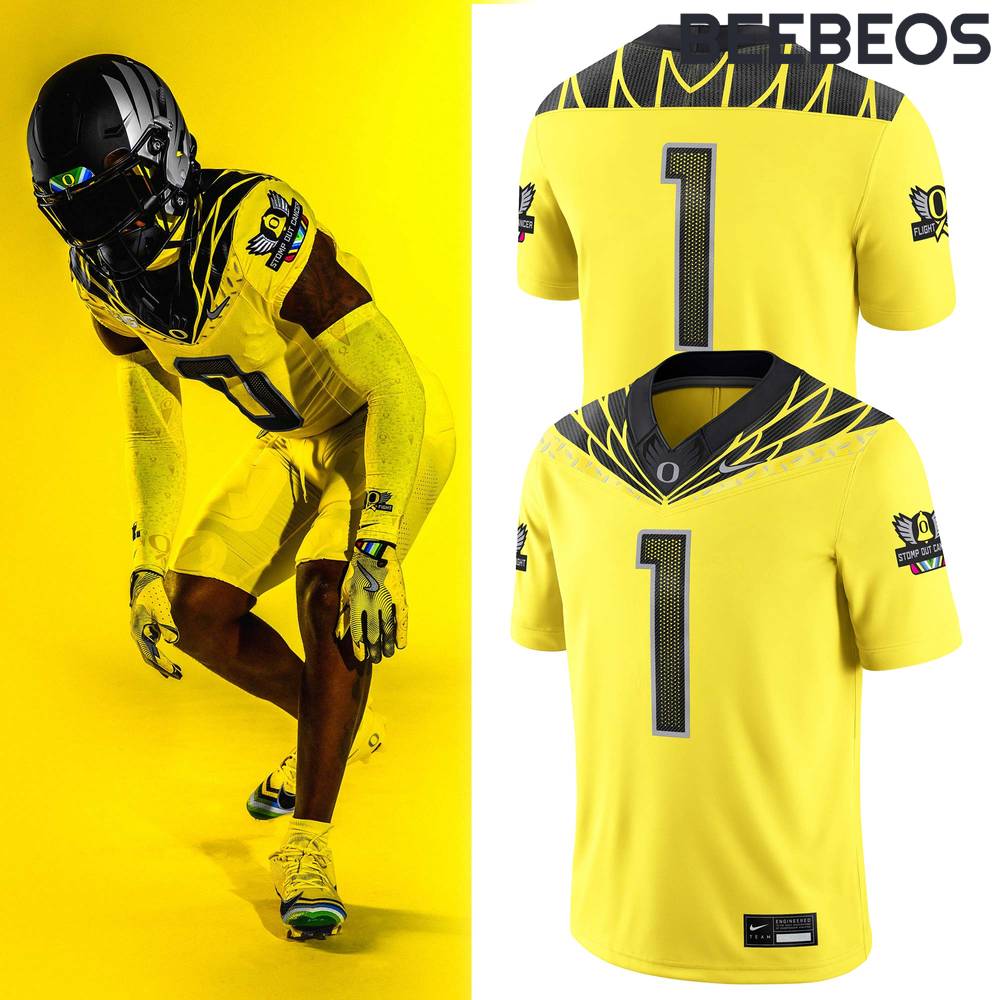 Oregon Ducks Stomp Out Cancer Alternate Football Jersey