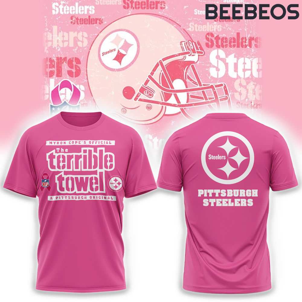 Pittsburgh Steelers The Terrible Towel Pink T-Shirt