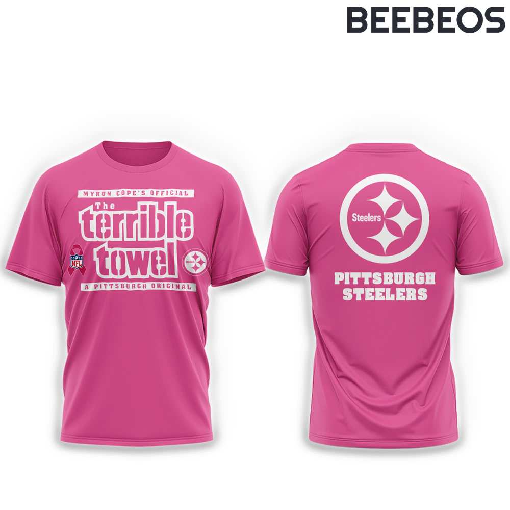 Pittsburgh Steelers The Terrible Towel Pink T-Shirt