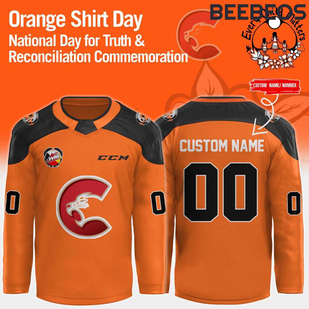 Prince George Cougars Truth and Reconciliation Orange Shirt Day Hockey Jersey