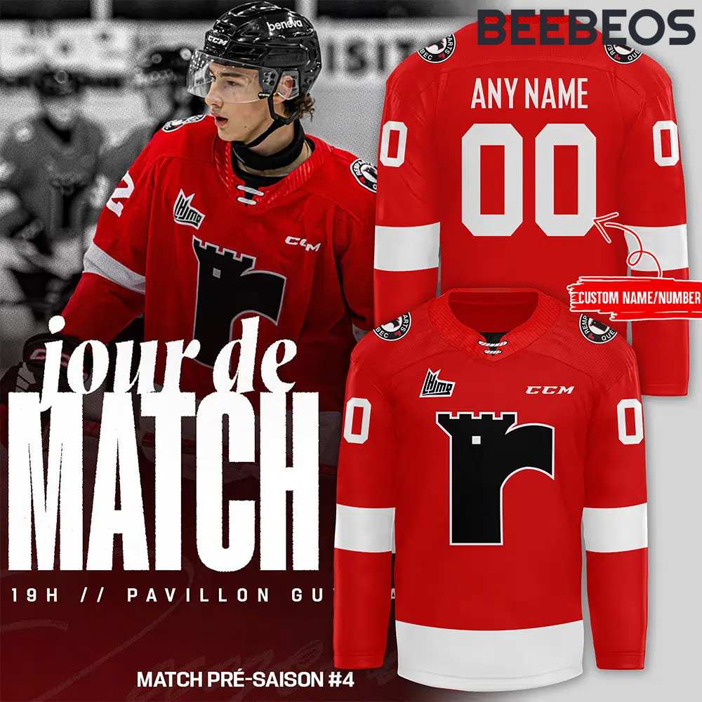 Quebec Remparts Red Hockey Jersey