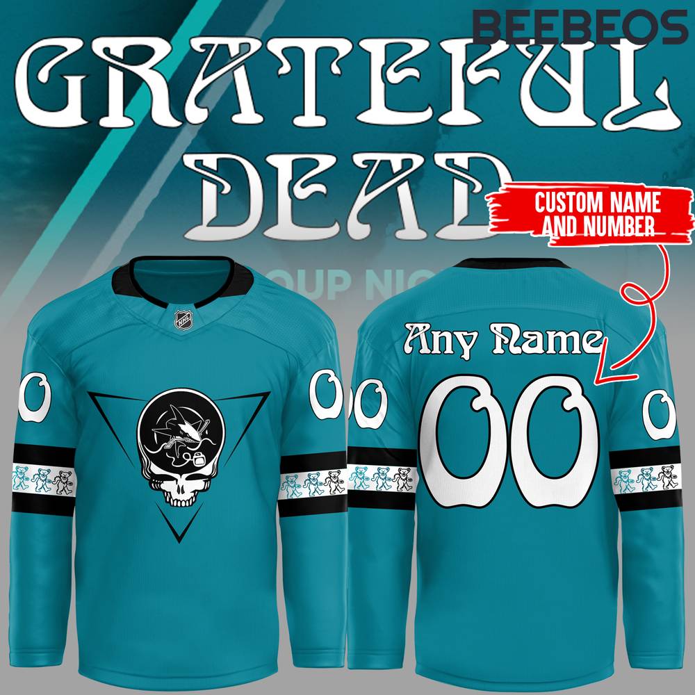 San Jose Sharks Grateful Dead Night Hockey Jersey