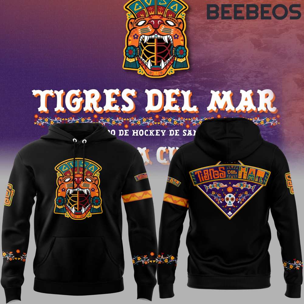 San Jose Sharks x Tigres Del Mar Black Hoodie